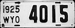 Номерной знак Вайоминга 1925 года.jpg