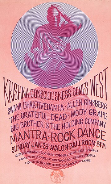 Promotional poster for Mantra-Rock Dance musical event