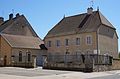 Presbytère de Villersexel Façades et toitures du corps de logis ; jardin jusqu'au mur de soutènement compris