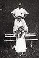 Anastasia, il padre Nicola II e un ufficiale mentre giocano a Tennis, 1914.