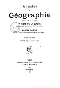 Анналы географии, октябрь 1891 года cover.jpg