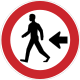 Pedestrians must keep left