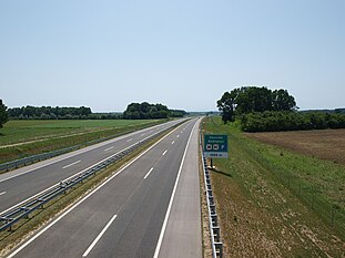 Diaľnica A5 neďaleko odpočívadla Andrijevci