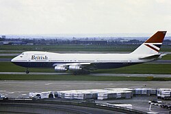 Onnettomuuskone Heathrow’n lentoasemalla tammikuussa 1982.