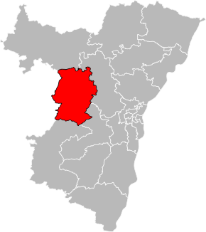 Kanton na mapě departementu Bas-Rhin