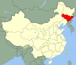 نقشه استانهای چین و جایگاه استان جیلین