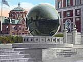 The Columbia University sundial in the early 20th century, before the removal of its gnomon