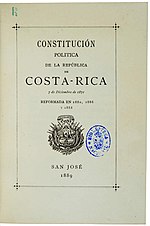 Miniatura para Constitución Política de Costa Rica de 1871