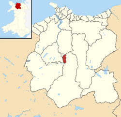 Location of Crwst ward in Conwy County Borough