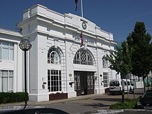 Croydon Airport in England, opened in 1920 and built in a Neoclassical style. Croydon Airport-1415 01.JPG