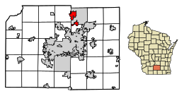 Location of DeForest in Dane County, Wisconsin