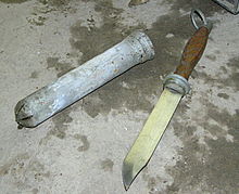 Diver's knife from Three bolt equipment Diving knife.JPG