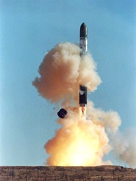Пуск конверсионной ракеты-носителя «Днепр» на базе МБР 15А18 комплекса 15П018