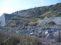 The side of the rifle range.