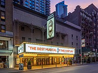 The Eugene O'Neill Theatre during the run of Broadway theatre production The Book of Mormon Eugene O'Neill Theatre - Book of Mormon (48295951286).jpg