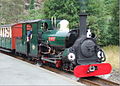 Blanche running on the Ffestiniog Railway as a 2-4-0 with tender