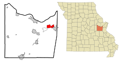 Location of Gray Summit, Missouri