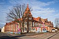 Fabrikkomplex über L-förmigem Grundriss mit hofseitigem Anbau für Tunnelofen (ehemalige Porzellanfabrik Hermsdorf-Kahla, Porzelline)