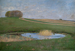 Hans Richard von Volkmann, Paysage d'été avec un étang, 1897