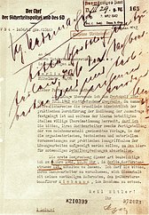 Begleitschreiben Reinhard Heydrichs an Unterstaatssekretär Martin Luther (26. Februar 1942) zur Übersendung des Protokolls der Wannseekonferenz