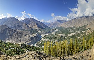 La vallée de la Hunza (Gilgit-Baltistan, Pakistan). (définition réelle 10 489 × 6 744)