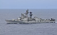 INS Ranvijay на ежегодных двусторонних военно-морских учениях.