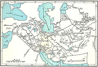 خريطة تظهر مكران في الجنوب الشرقي لبلاد فارس