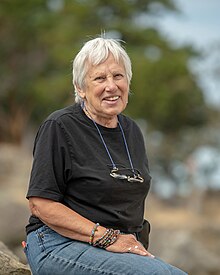 Professor Emerita (UBC) Judy Myers on Saturna Island in the British Columbia, Canada Gulf Islands