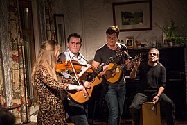 Kalüün beim Bodhran-Workshop-Konzert in der Proitzer 2016