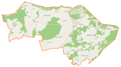 Mapa konturowa gminy Lipka, na dole nieco na prawo znajduje się punkt z opisem „Osowo”