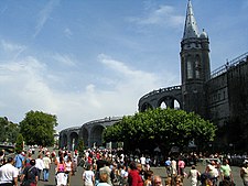 The majority of visitors are pilgrims who fill the public spaces of the Domain
