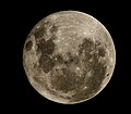 Luna llena vista desde el hemisferio sur. Barra de Valizas, Rocha, Uruguay.