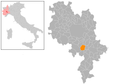 Locatie van Agliano Terme in Asti (AT)