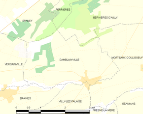 Poziția localității Damblainville