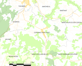 Poziția localității Corgnac-sur-l'Isle