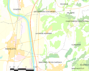 Poziția localității La Garde-Adhémar