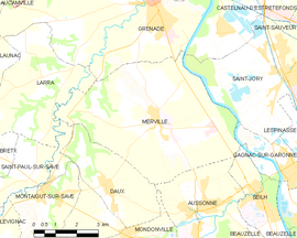 Mapa obce Merville