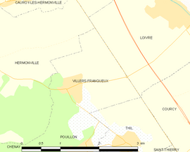 Mapa obce Villers-Franqueux