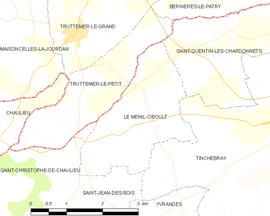 Mapa obce Le Ménil-Ciboult