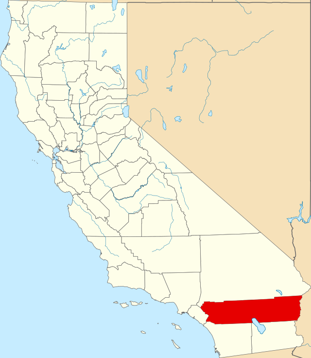 Localização do condado de Riverside