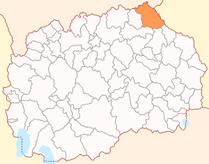 Община Крива-Паланка на карте
