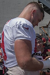 Mike McGlinchey San Francisco 49ersin paidassa vuonna 2019