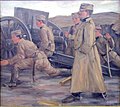 Артиљерци, уље на платну 1913-14. (Војни музеј у Београду)