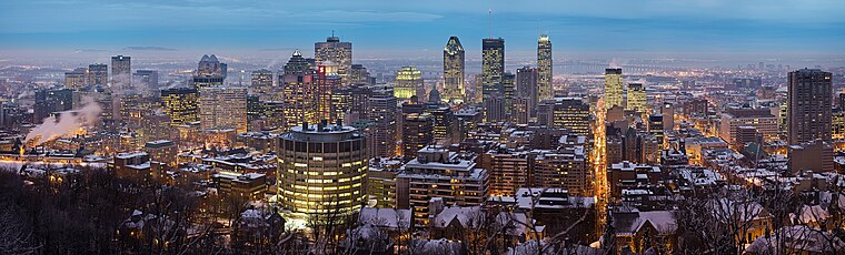 Vue panoramique de Montréal.