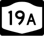 New York State Route 19A marker