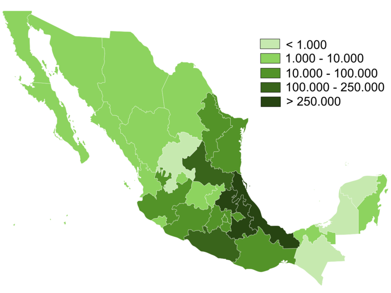Fájl:Nahuatl in Mexico.png