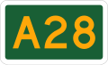 Alphanumeric route marker