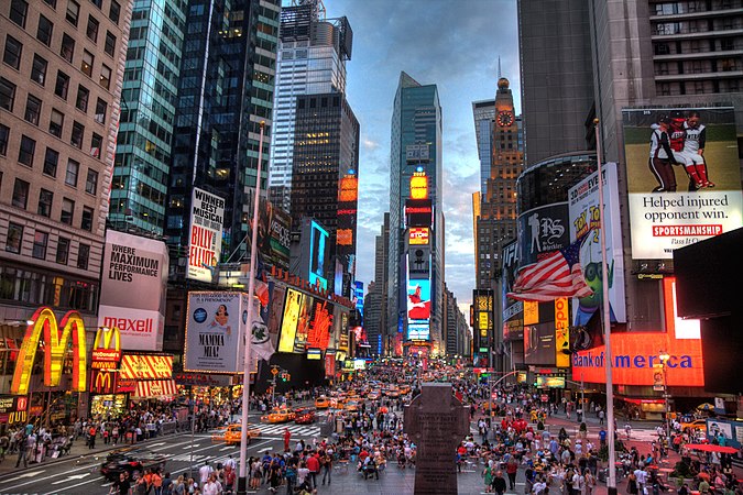 Times Square in New York City.