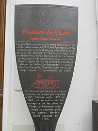 Panneau Histoire de Paris « Église Saint-Sauveur ».