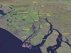 The lower part of the Rhine-Meuse Delta Rijn Maas Delta.jpg